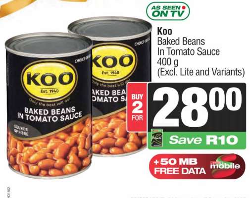 Koo Baked Beans in Tomato Sauce