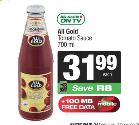 All Gold Tomato Sauce 700 ml