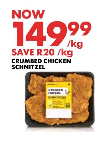 Crumbed Chicken Schnitzel