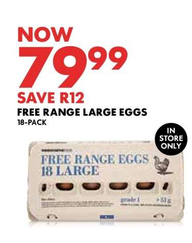 FREE RANGE LARGE EGGS