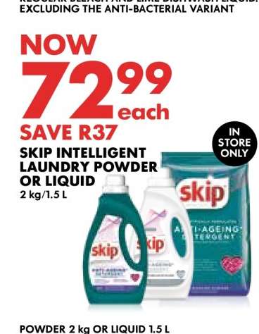 Skip Intelligent Laundry Powder or Liquid