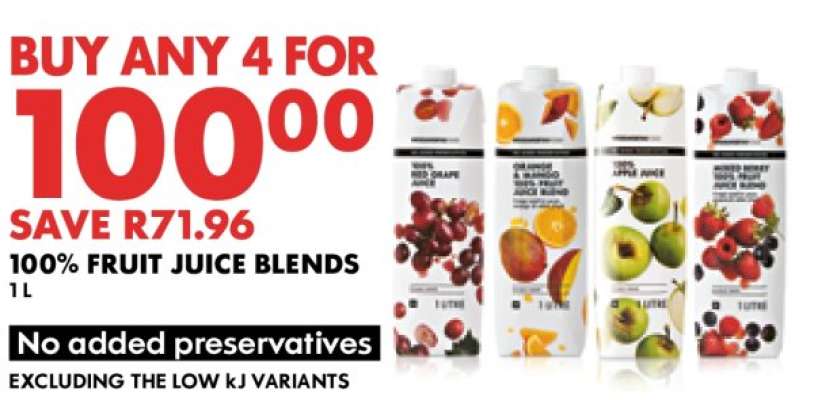 100% Fruit Juice Blends