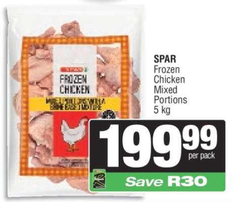 SPAR Frozen Chicken Mixed Portions 5 kg
