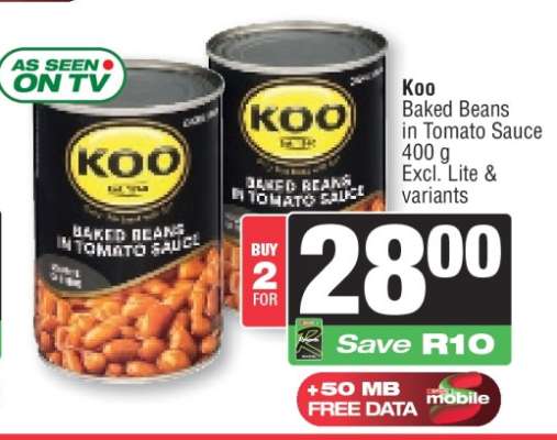 Koo Baked Beans in Tomato Sauce