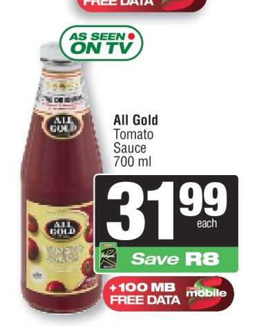 ALL GOLD Tomato Sauce