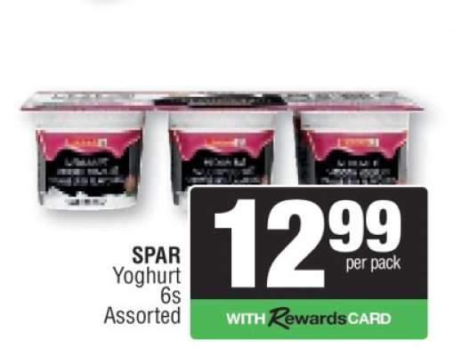SPAR Yoghurt 6s Assorted