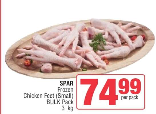 SPAR Frozen Chicken Feet (Small) BULK Pack