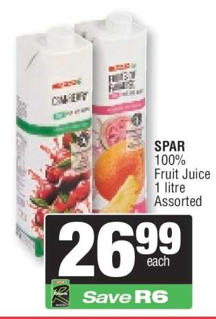 SPAR 100% Fruit Juice