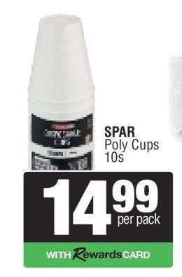 SPAR Poly Cups 10s