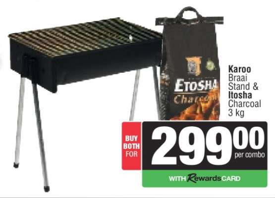 Karoo Braai Stand & Itosha Charcoal 3 kg