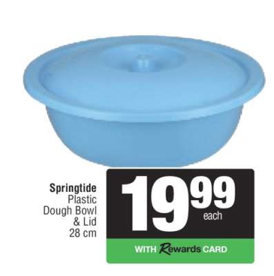 Springtide Plastic Dough Bowl & Lid