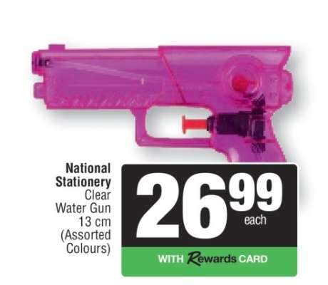 National Stationery Clear Water Gun