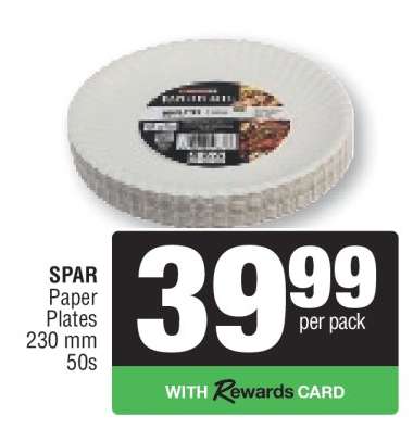 SPAR Paper Plates