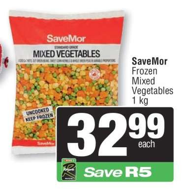 SaveMor Frozen Mixed Vegetables 1 kg