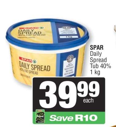 SPAR Daily Spread Tub 40%