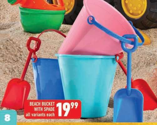 BEACH BUCKET WITH SPADE