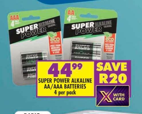 SUPER POWER ALKALINE AA/AAA BATTERIES