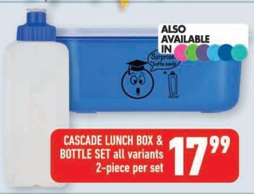 CASCADE LUNCH BOX & BOTTLE SET