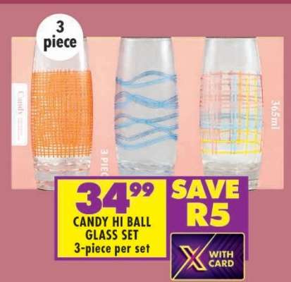CANDY HI BALL GLASS SET