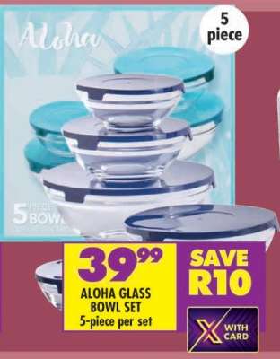 ALOHA GLASS BOWL SET
