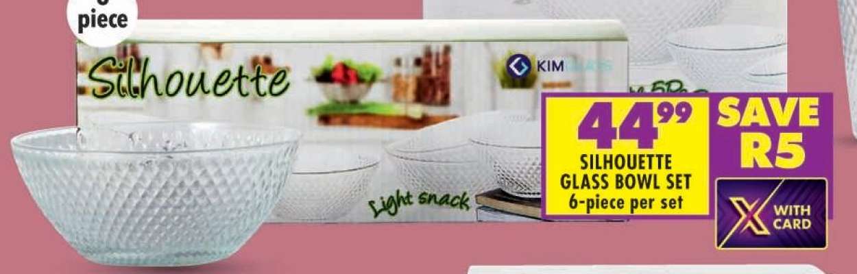 SILHOUETTE GLASS BOWL SET