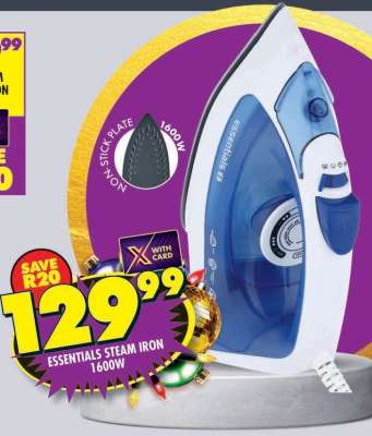 Essentials Steam Iron 1600W
