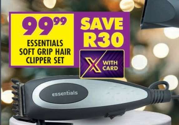 ESSENTIALS SOFT GRIP HAIR CLIPPER SET