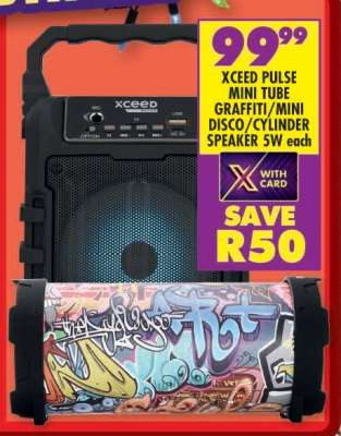 XCEED PULSE MINI TUBE GRAFFITI/MINI DISCO/CYLINDER SPEAKER 5W