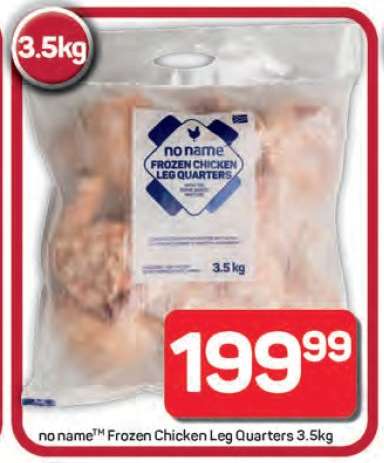 no name™ Frozen Chicken Leg Quarters 3.5kg