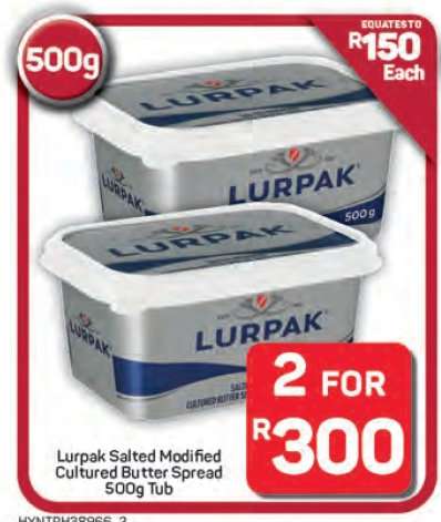 Lurpak Salted Modified Cultured Butter Spread 500g Tub