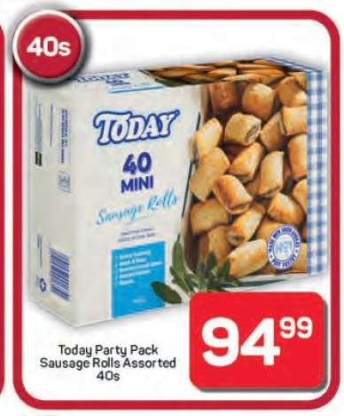Today Party Pack Sausage Rolls Assorted 40s