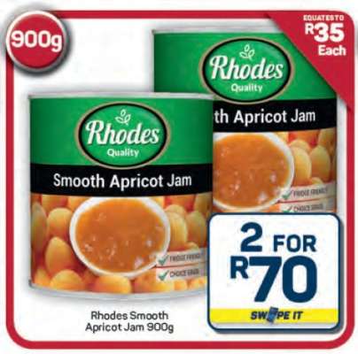 Rhodes Smooth Apricot Jam-900g