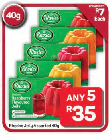 Rhodes Jelly Assorted 40g