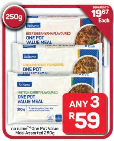 no name™ One Pot Value Meal Assorted 250g