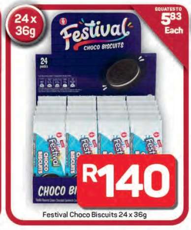Festival Choco Biscuits 24 x 36g