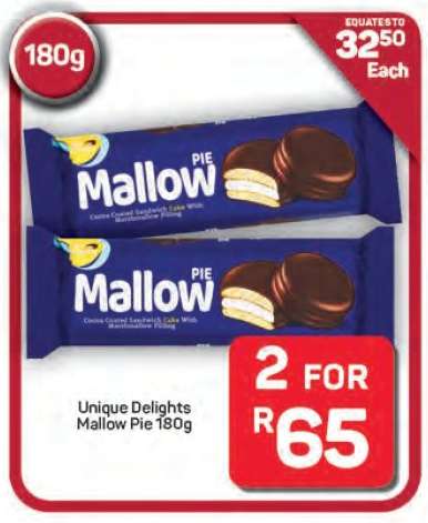 Unique Delights Mallow Pie 180g