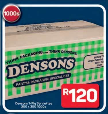 Densons 1-Ply Serviettes