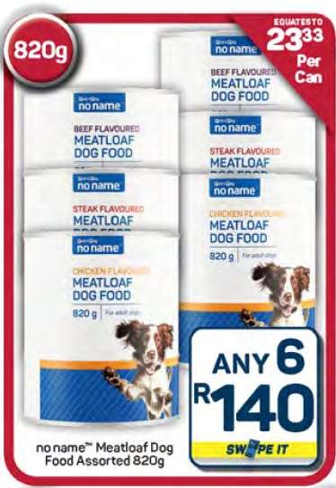 no name Meatloaf Dog Food Assorted 820g