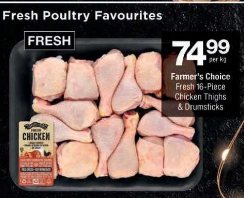 Farmer's Choice Fresh 16-Piece Chicken Thighs & Drumsticks