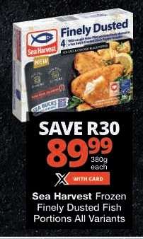 Sea Harvest Frozen Finely Dusted Fish Portions