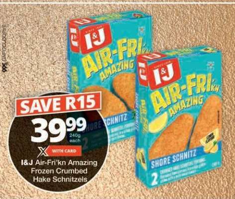 I&J Air-Fri'kn Amazing Frozen Crumbed Hake Schnitzels