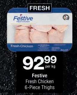 Festive Fresh Chicken 6-Piece Thighs