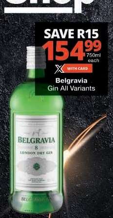 Belgravia Gin All Variants