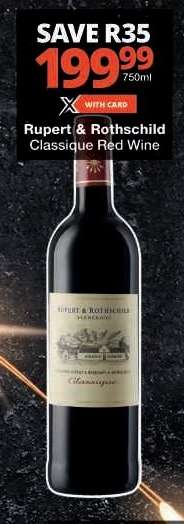 Rupert & Rothschild Classique Red Wine