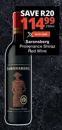 Saronsberg Provenance Shiraz Red Wine