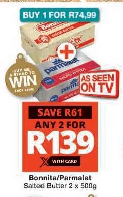 Bonnita/Parmalat Salted Butter 2 x 500g