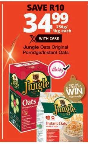 Jungle Oats Original Porridge/Instant Oats