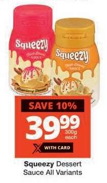 Squeezy Dessert Sauce All Variants