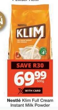 Nestlé Klim Full Cream Instant Milk Powder
