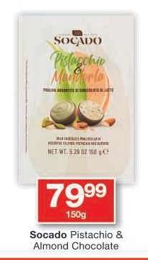 Socado Pistachio & Almond Chocolate